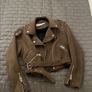 Suede Moto Jacket